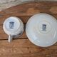 Antique coffee cup with saucer, Saint Amand and Hamage, Jeannette model