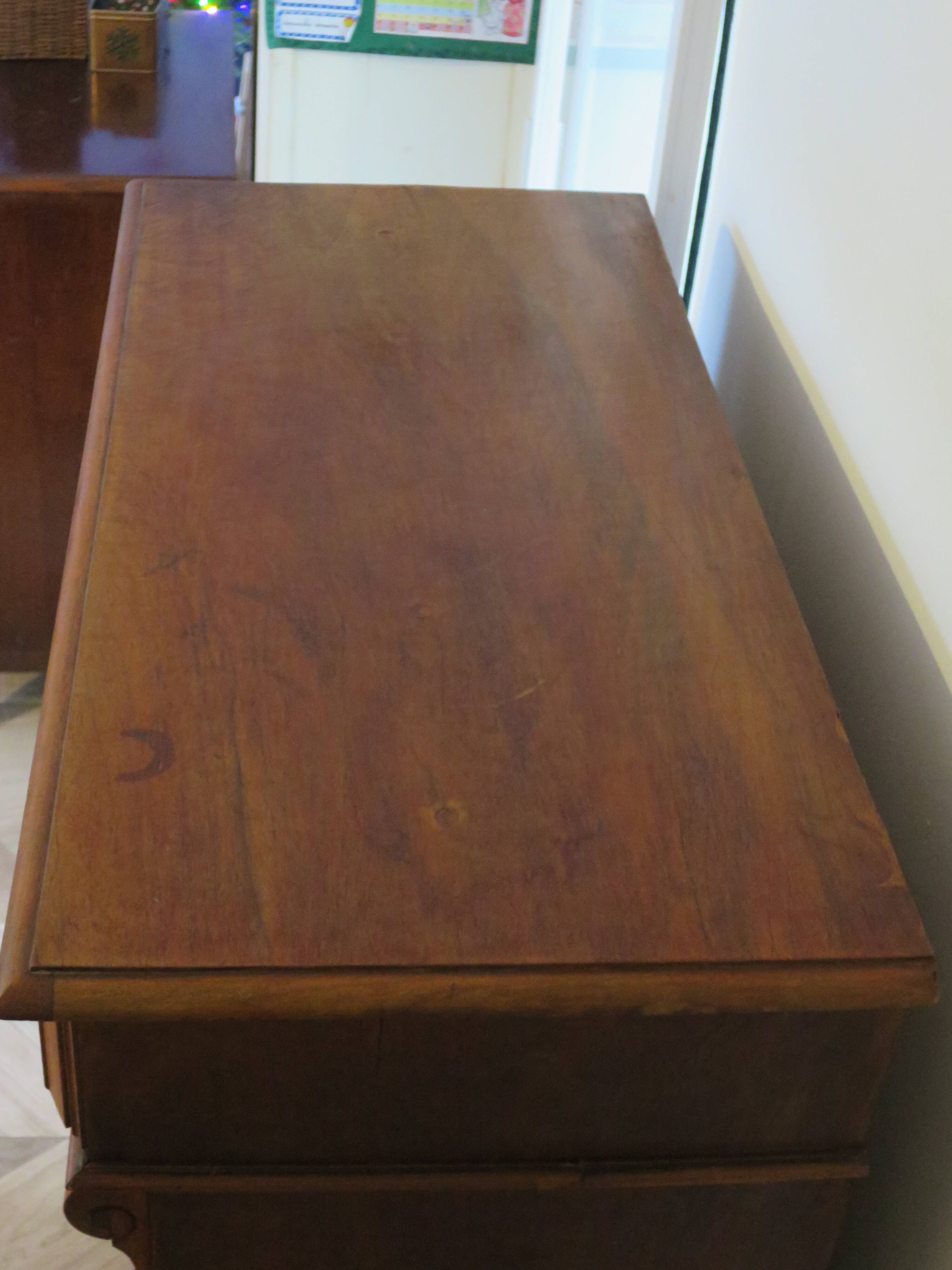 Bahut Buffet 1900 - Napoléon III - Placage noyer - 1 tiroir - 2 portes