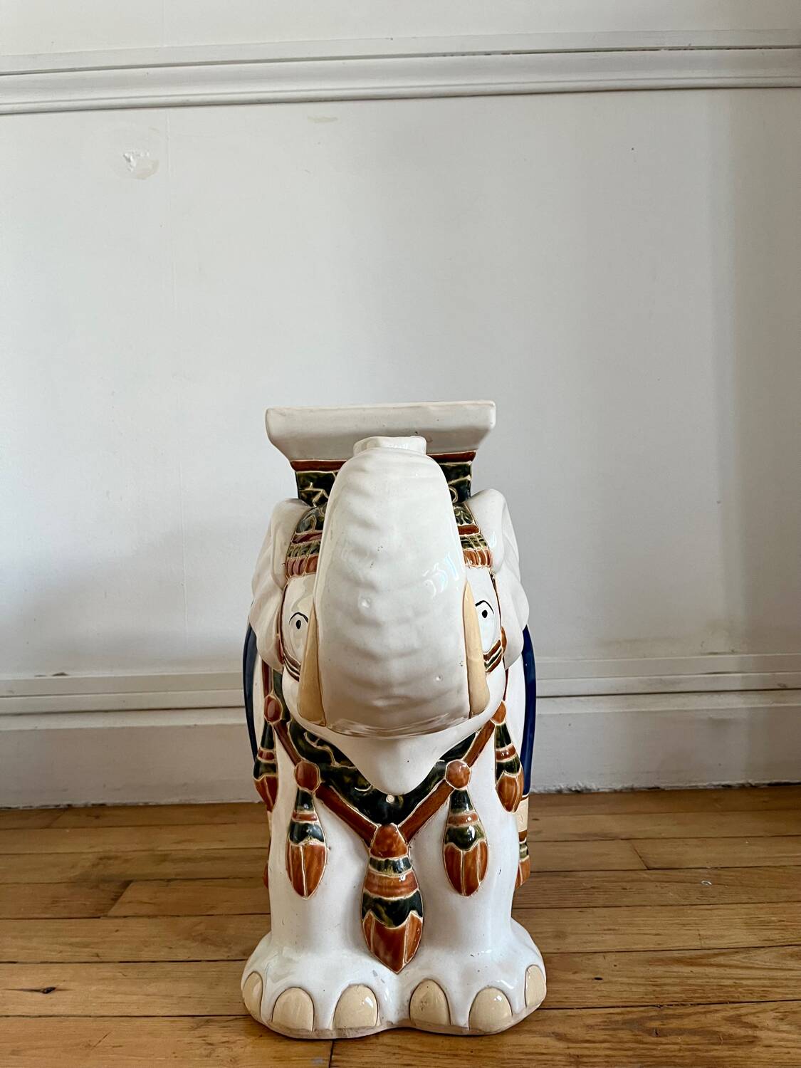 Vintage plant holder ceramic elephant