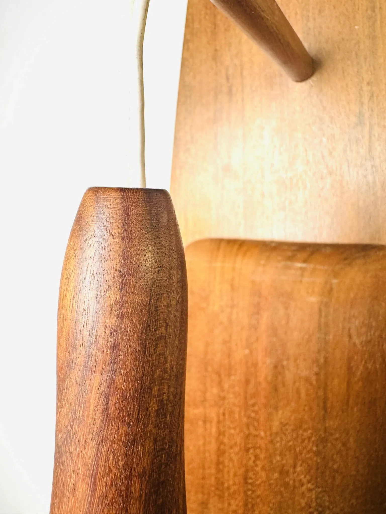 Floating Wall Lamp In Wood & Matt Opal Glass By Philips, The Netherlands, 1950S