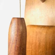 Floating Wall Lamp In Wood & Matt Opal Glass By Philips, The Netherlands, 1950S
