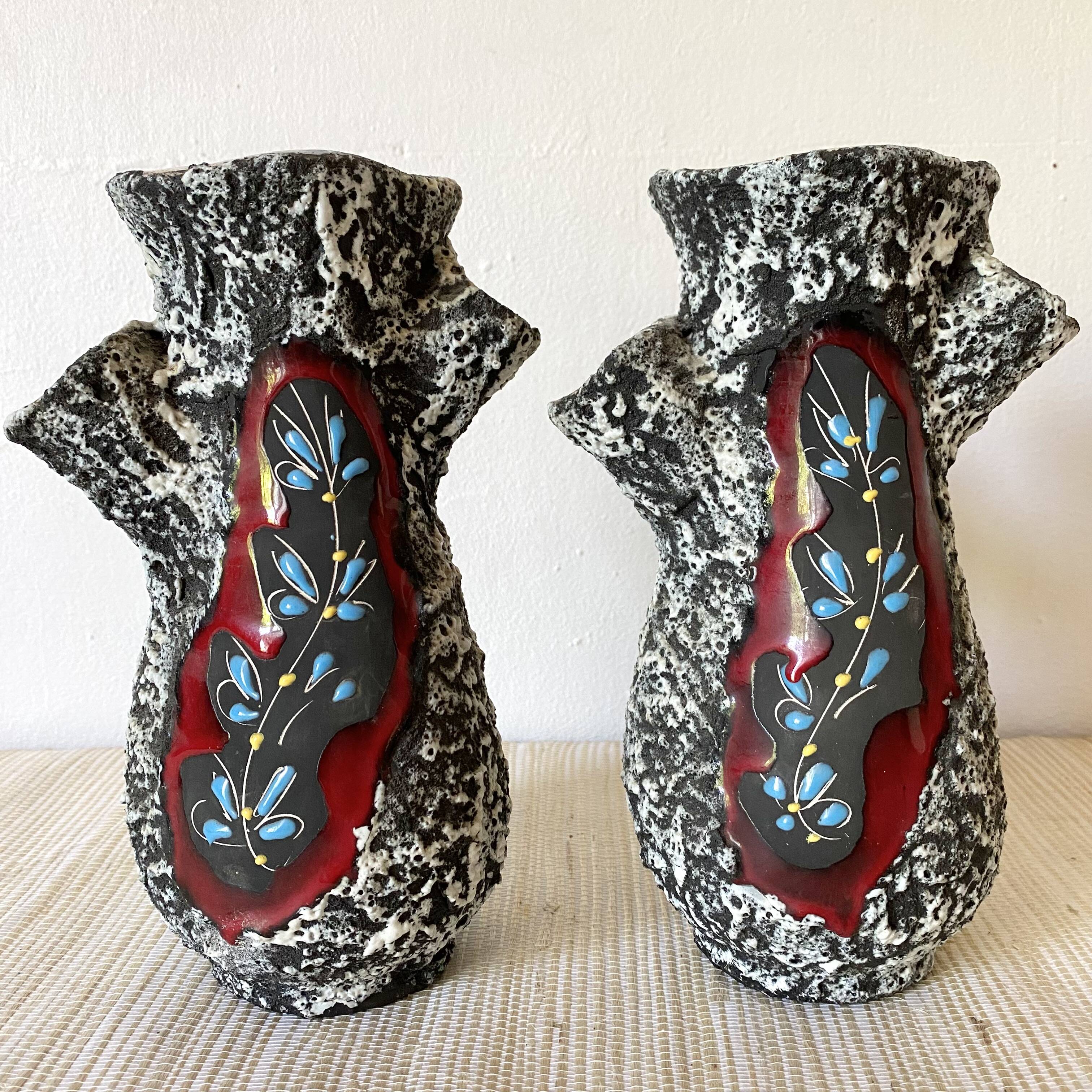 Paire de vases italiens augusto giulianelli 1950