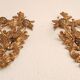 Louis XVI wall lamps Rocaille gilded carved wood antique mirror glass