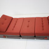 Mid-century Folding Armchair and Footstool or Daybed,1970's.
