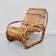 Rattan armchair, Italy, 1950s