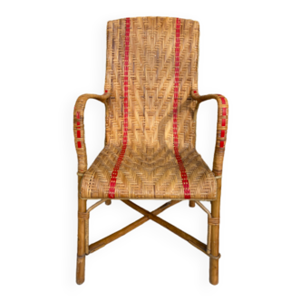 Antique rattan armchair 20-30s