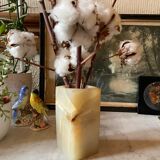 Rectangular alabaster vase