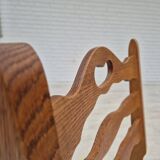 1970s, set of 6 Danish dining chairs, original condition, oak wood, furniture wool.