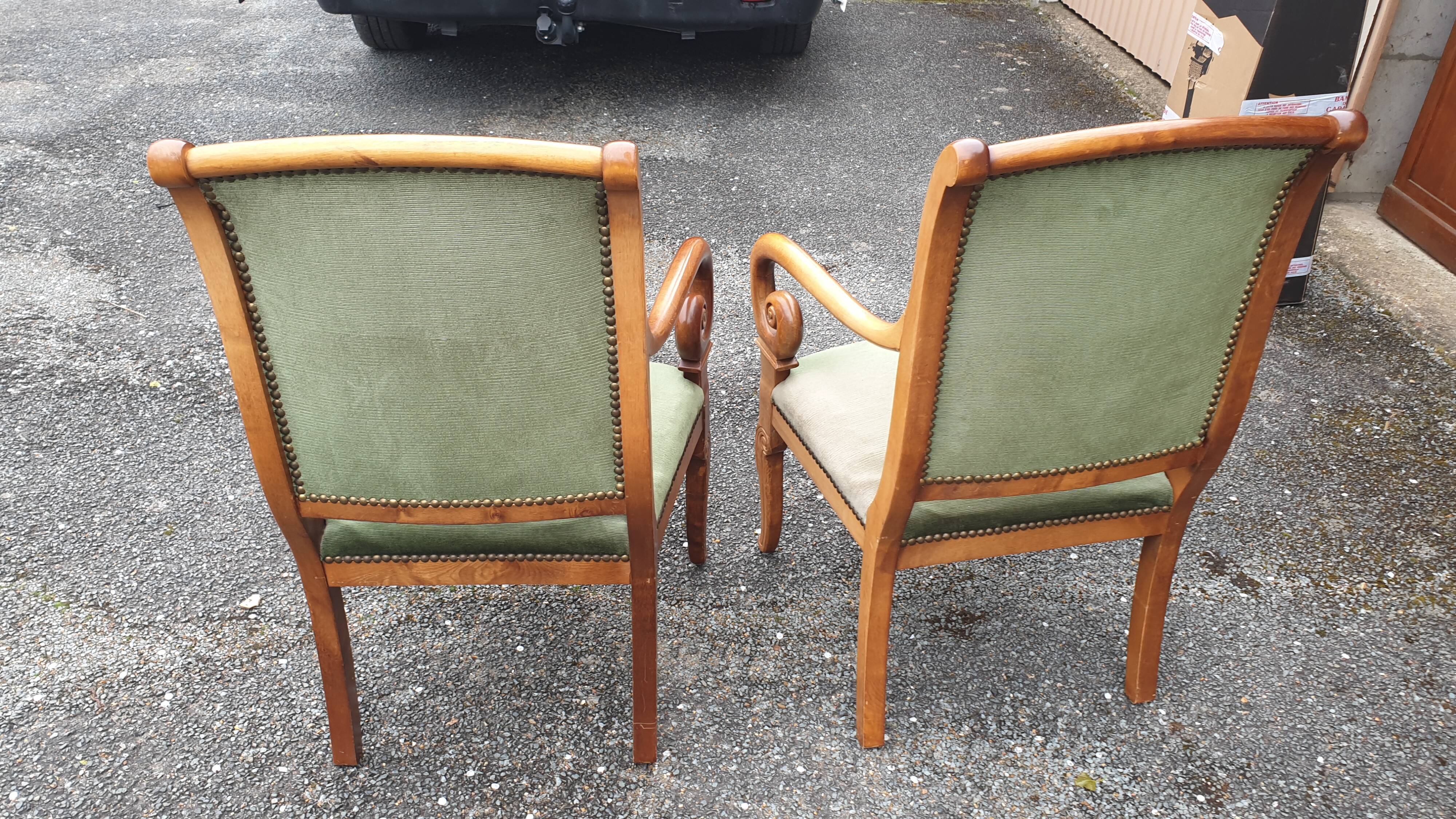 Pair of catering armchairs