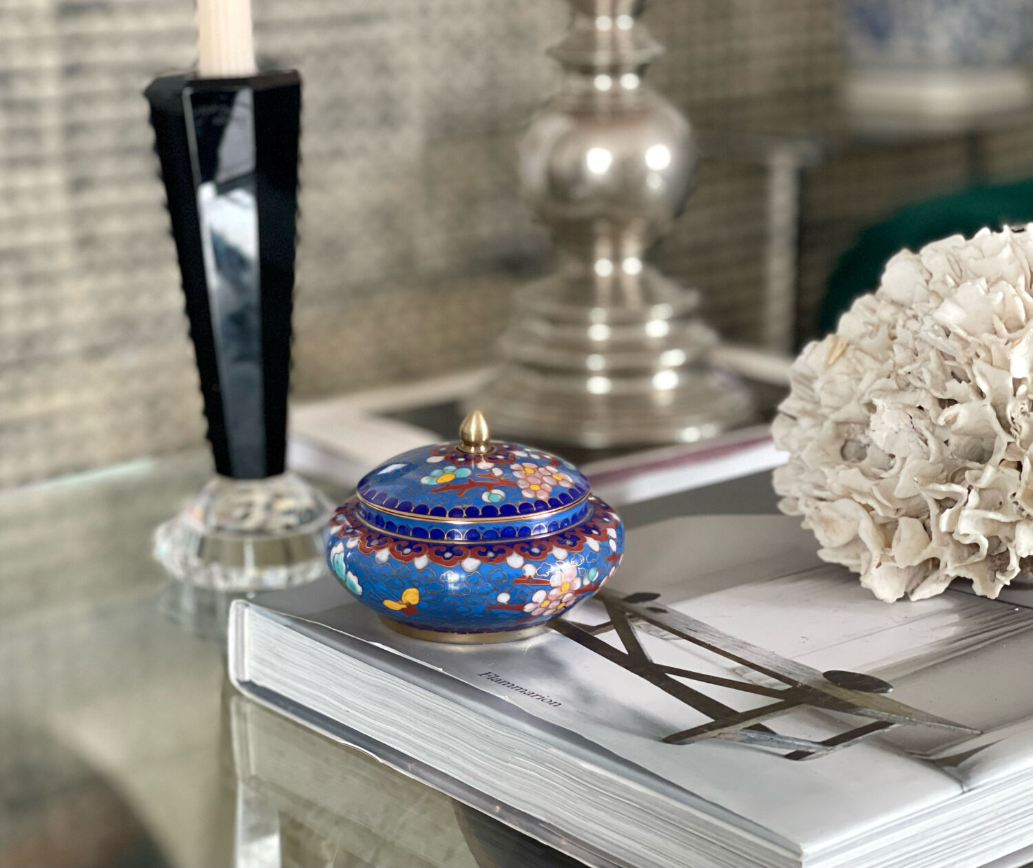 Cloisonné enamel candy box