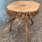 Raw cork oak tripod table