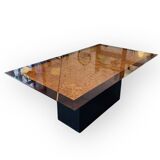 Italian Burl Dinning Table by Miniforms, 1970s