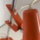 Lampe vintage 1960 Monteuse Delmas bureau orange carotte  - 44 cm