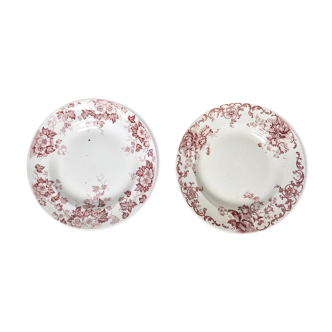 2 Flowery hollow plates