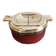 Cendrier années 1950 style Diplomate Flamidor gainé de cuir avec plateau laiton