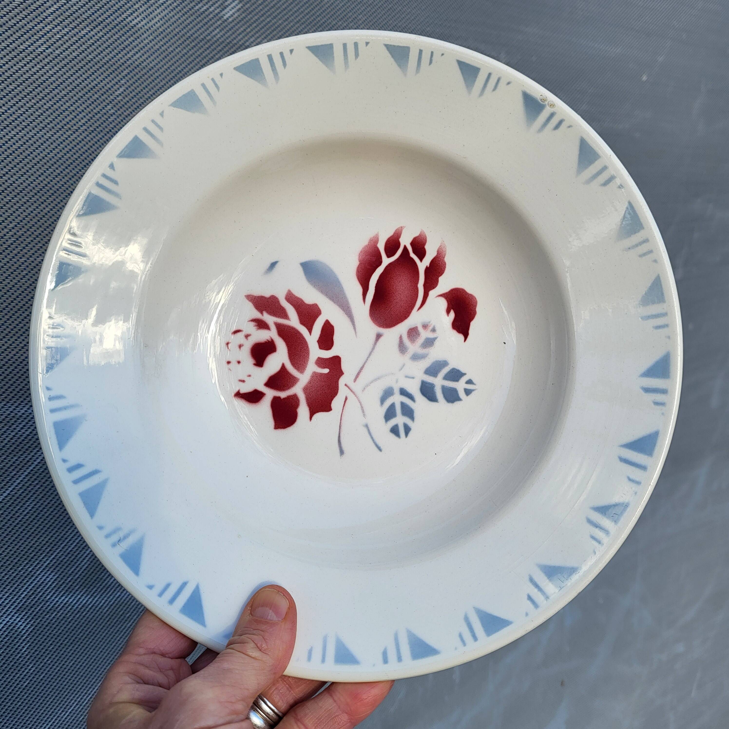 Lot 9 deep plates ▪︎ Art Deco ▪︎ Jane ▪︎ Niderviller
