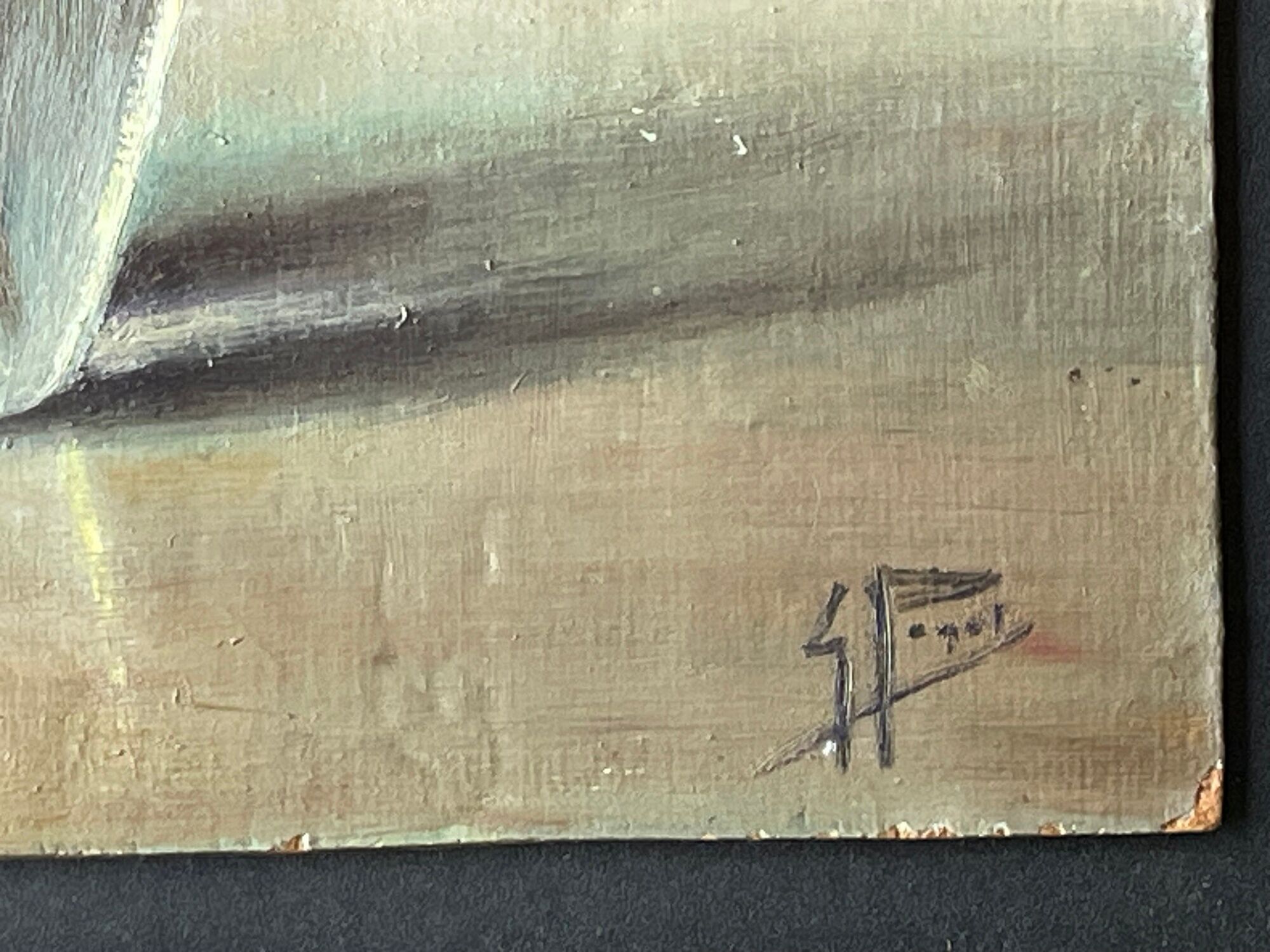 Painting without frame oil on panel signed paget, bouquet of lilacs