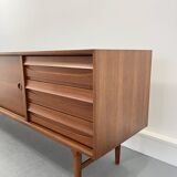 Enfilade danoise en teck long 220, années 1960