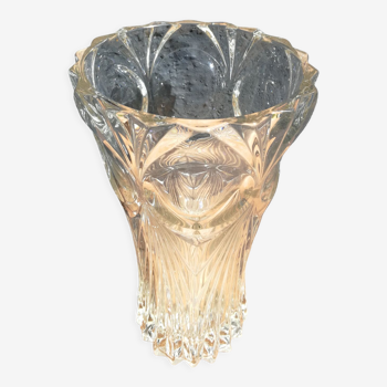 Beveled glass vase
