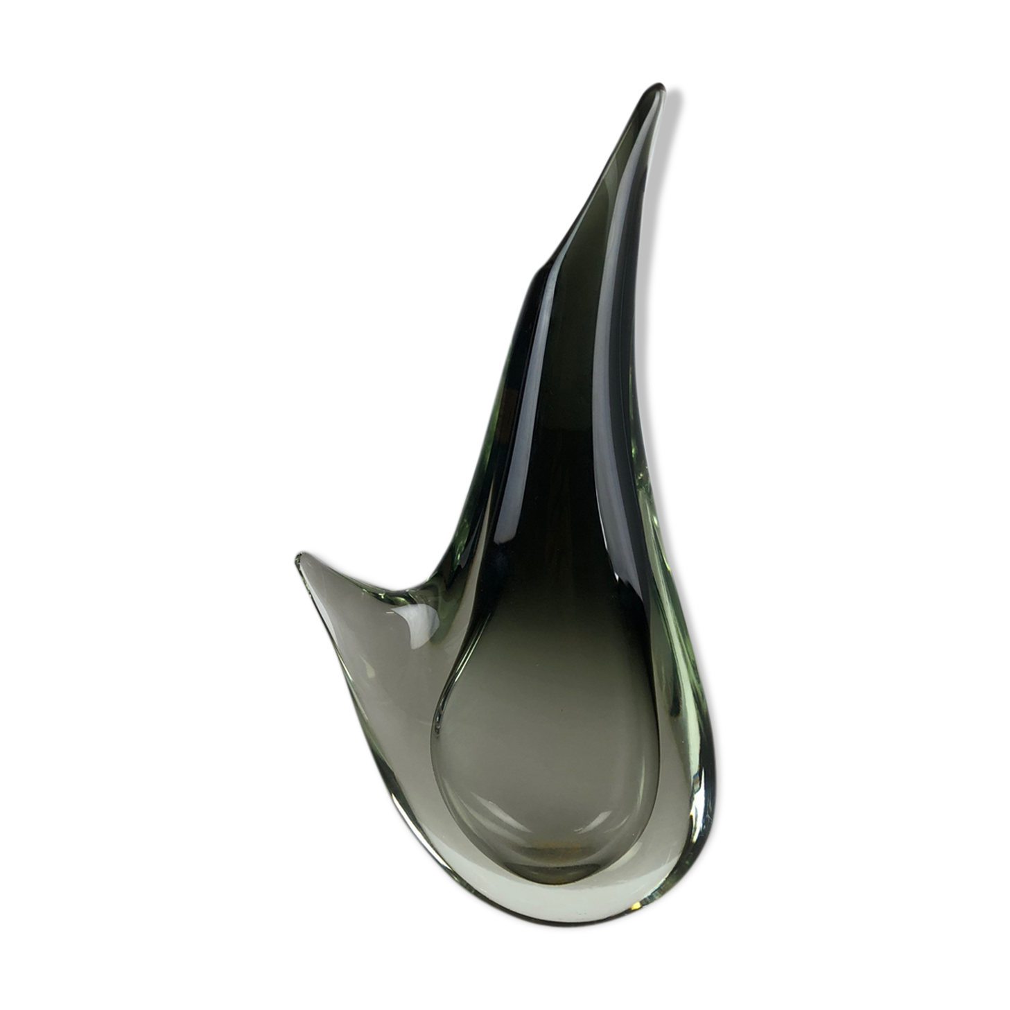Multi-Color Heavy Large Murano Glass Sommerso Vase, Italy, 1970s