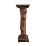 Brutalist tree trunk and oak saddle