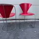 Pair of Linda chairs by Arrben in red leather