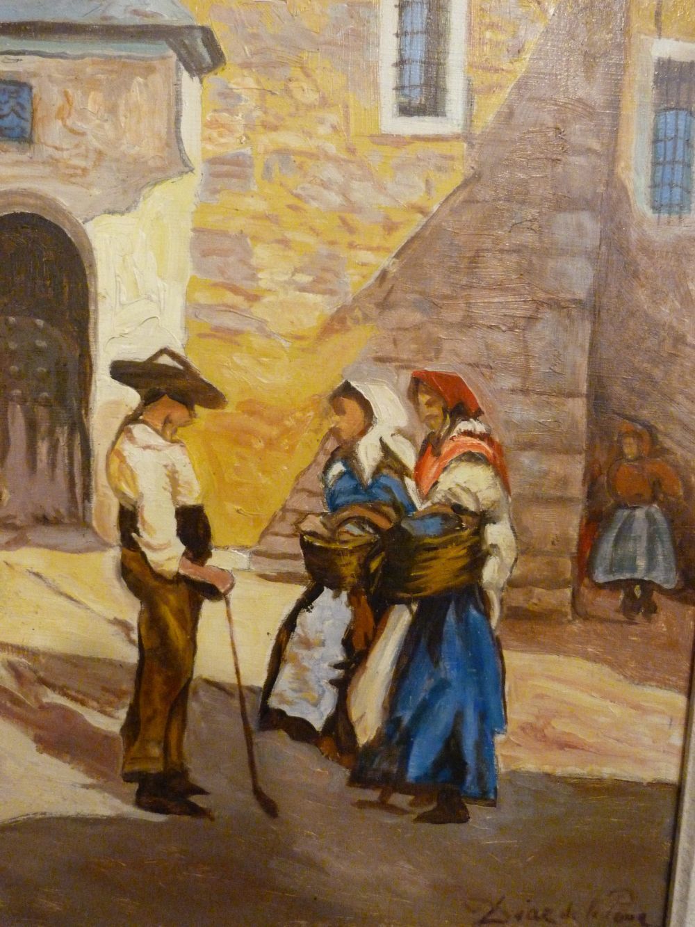 Spanish Village signed Diaz de la poue