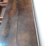 Monastery table, community table, 19th-century solid walnut console.