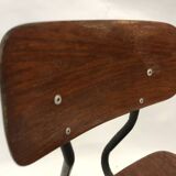 Vintage industrial child s chair, school chair, Dutch design