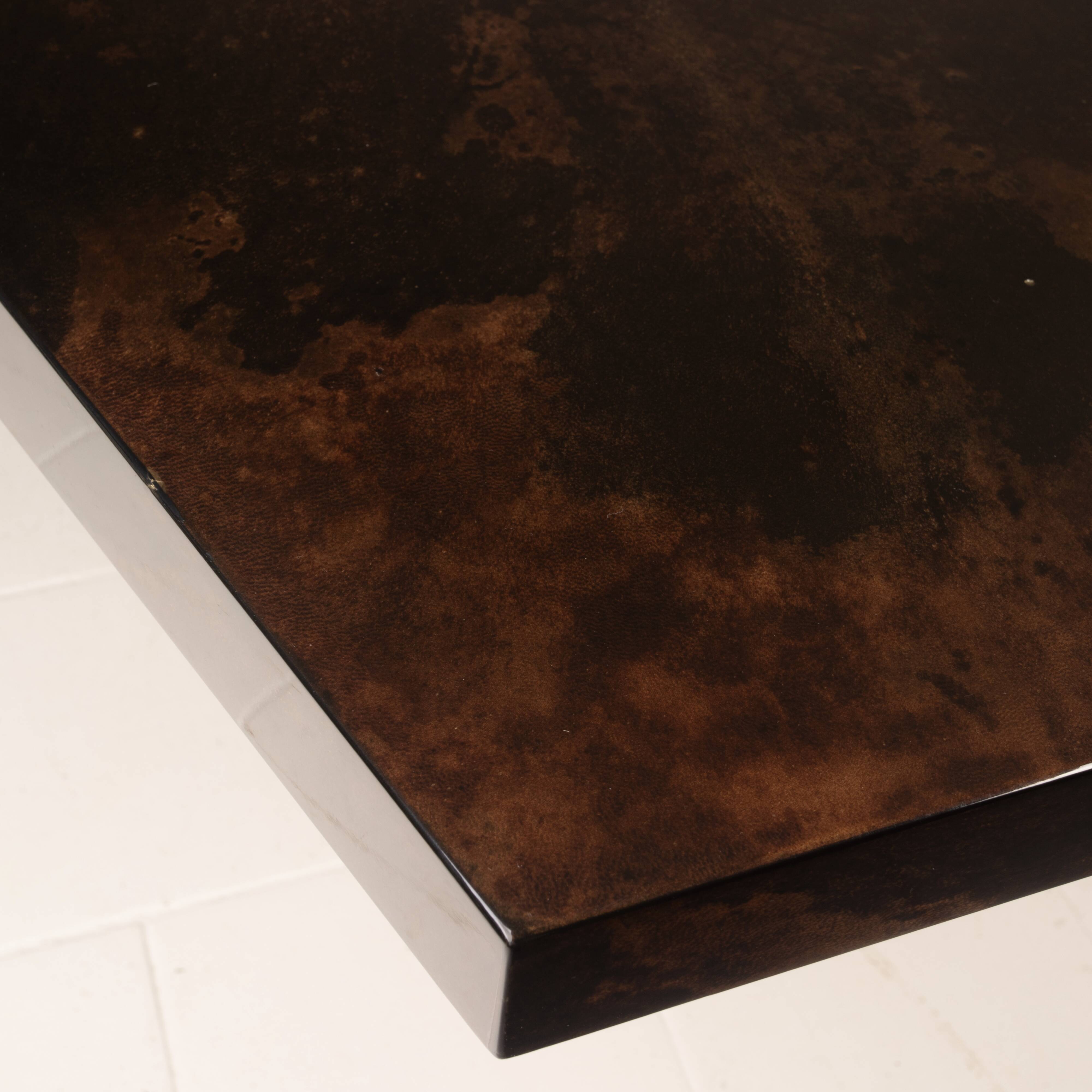 Table à manger Mod. 2007D par Willy Rizzo & Nucci Valsecchi pour Aldo Tura, 1970