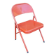 Red metal folding chair, 80s/90s