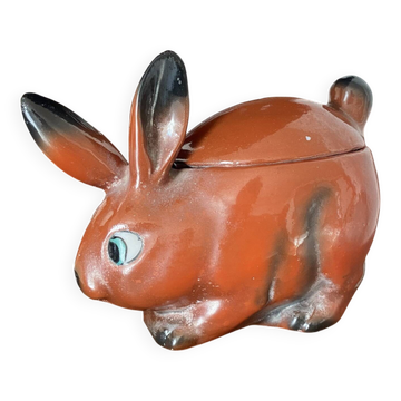 Porcelain rabbit, zoomorphic box from the 60s-70s.