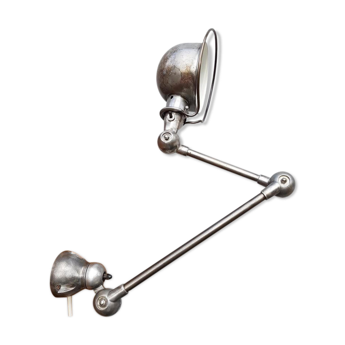 Jieldé workshop wall light 2 brushed arms