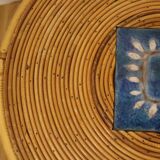 Rattan coffee table attributed Audoux Minnet