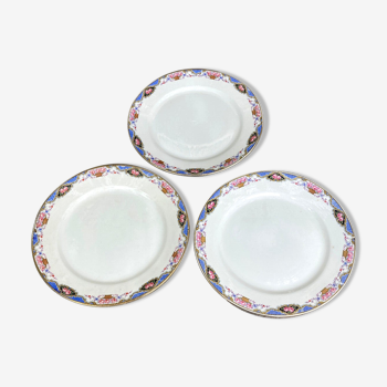 3 assiettes Digoin - Art déco