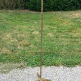 1950s bamboo floor lamp attributed to Maison Baguès in gilded bronze