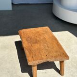 table basse en teck blond quadripode