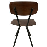 Vintage industrial children's chair, school chair, Dutch design