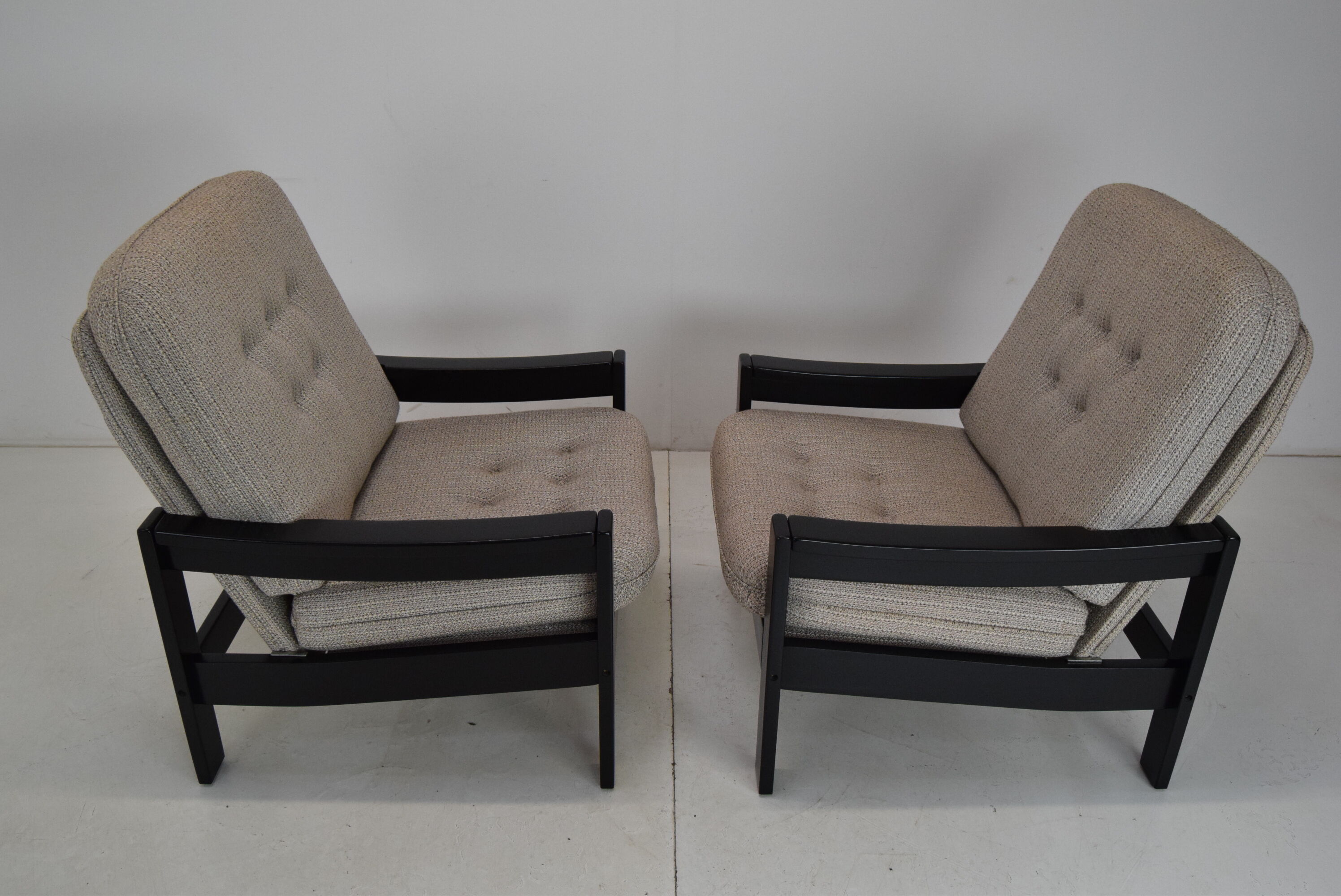 Pair of mid-century armchairs Leda Lux 1980's