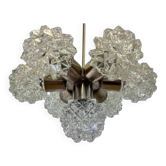 Pendentif en verre et chrome par Kamenicky Senov, Tchécoslovaquie, années 1970