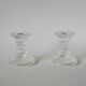 pair of molded glass candlesticks 1950