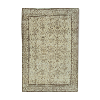 Handmade one-of-a-kind oriental beige carpet 209 cm x 306 cm - 36560