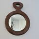 Solid wood mirror carved with a chisel, free form, 1960s.