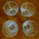 Set of 4 Harlequin glasses in crystal glass from Reims 1950
