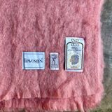 Plaid, blanket linvosges in pink mohair ☐ 180 x 240 cm