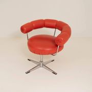 Vintage orange faux leather chair