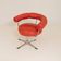 Chaise vintage en similicuir orange