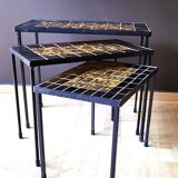 Vintage 70s ceramic nesting tables