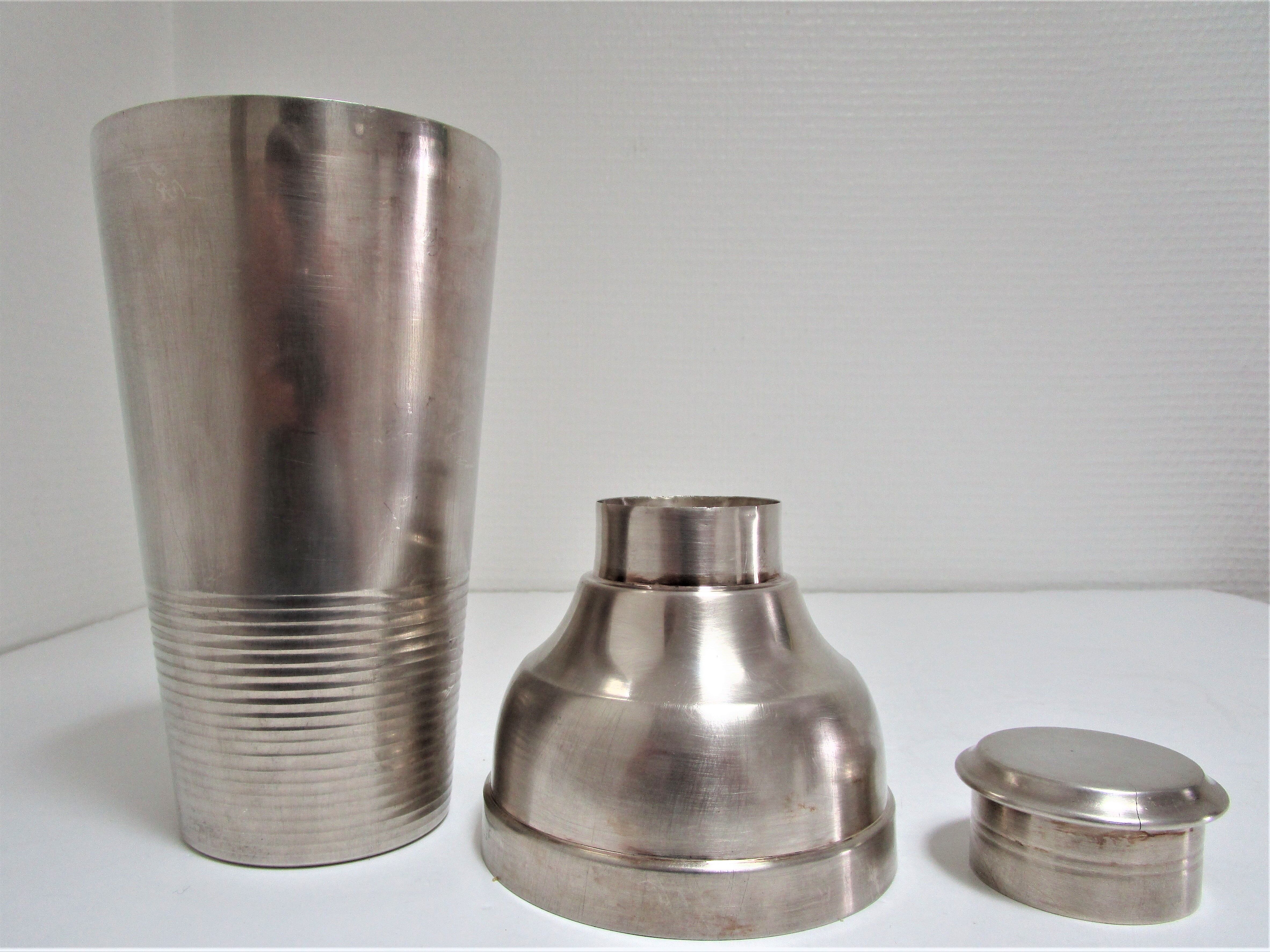 Shaker Gallia Christofle Art Deco silver metal 30/40s