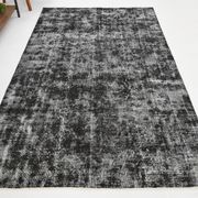 Black gray tones anatolian handmade vintage rug 260x158cm